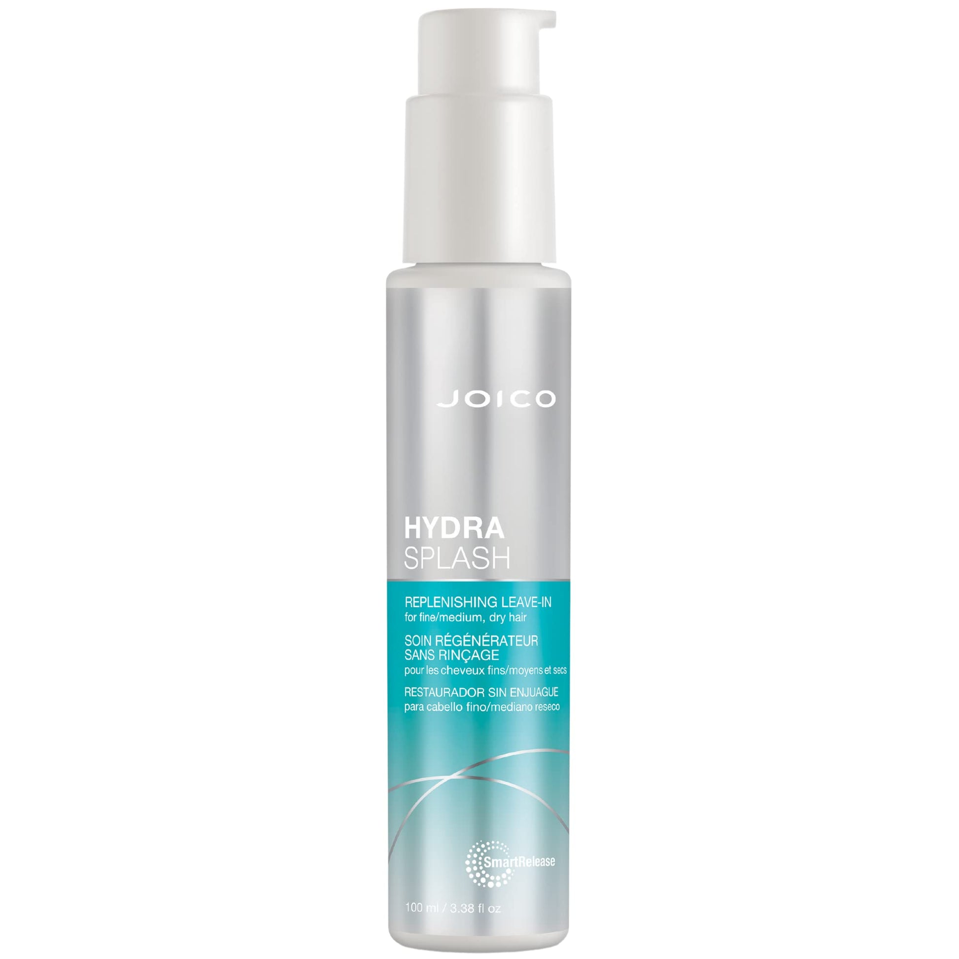 Gray Joico HydraSplash Replenishing Leave-In | For Fine, Medium, Dry Hair | Boost Shine & Softness | Tame Frizz & Hydrate | With Sea Kelp & Coconut Water | 3.38 Fl Oz