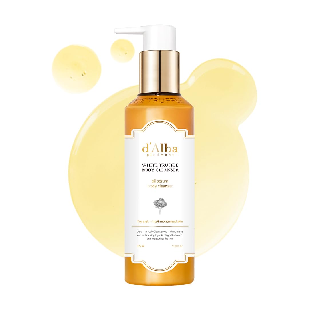 White Smoke d'alba Piedmont White Truffle Oil Serum Body Cleanser 275ml, Vegan, Moisturizing and Mild Formula, Rich Gentle Lather