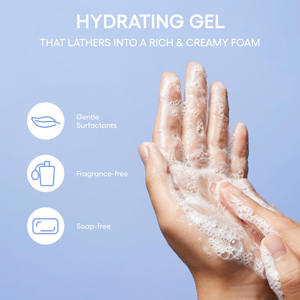 Light Steel Blue LANEIGE Water Bank Gentle Gel Facial Cleanser