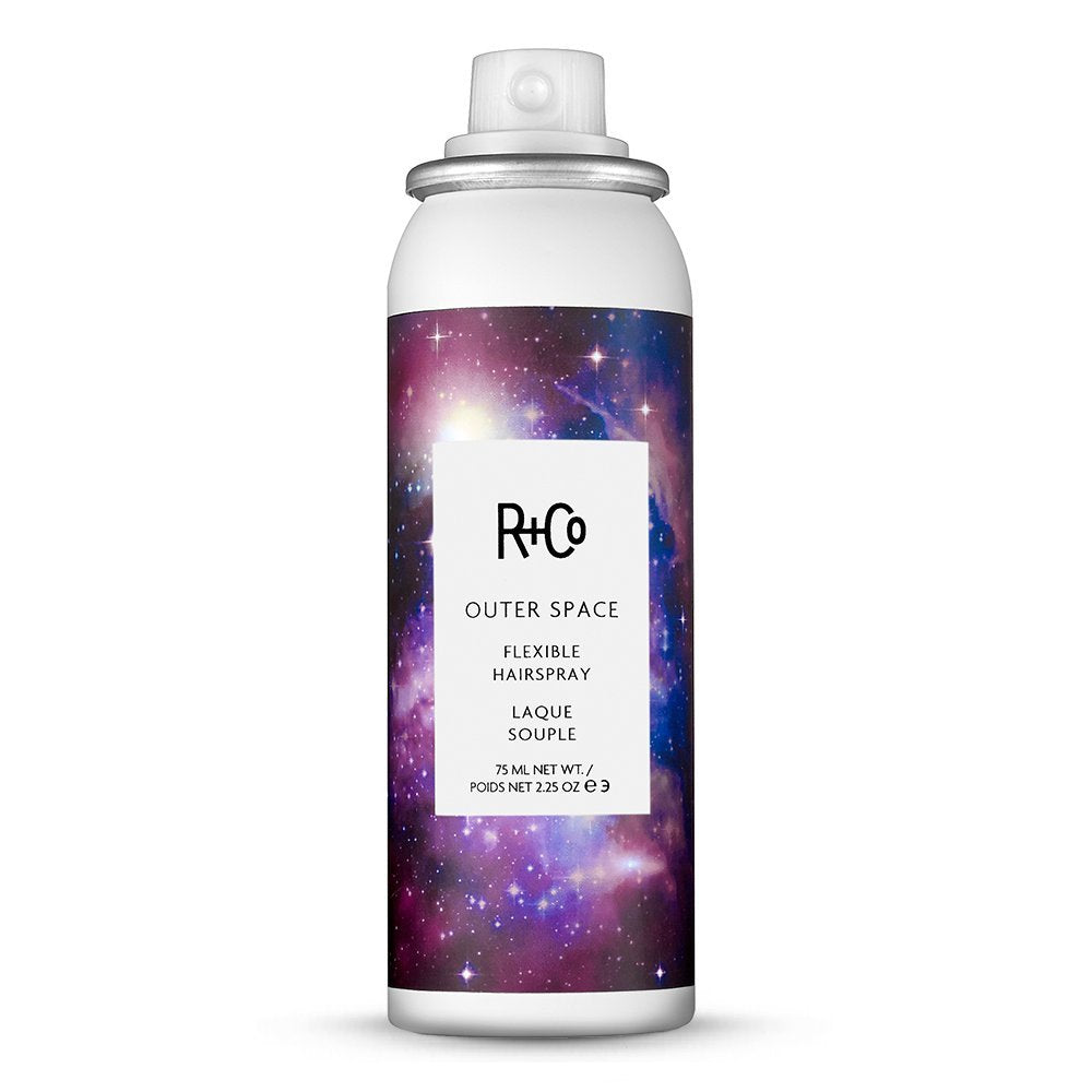White Smoke R+Co OUTER SPACE Flexible Hairspray, 2.2 oz/75 mL, Rosy Eyed Scent