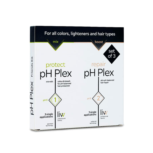 Lavender LIW pH Plex Steps 1&2 Protect & Repair Hair Care Treatment - Use with Home Hair Color & Bleach Products - Salon Quality Professional Results at Home - Friends Kit (3 Sachets of Steps 1 & 2)