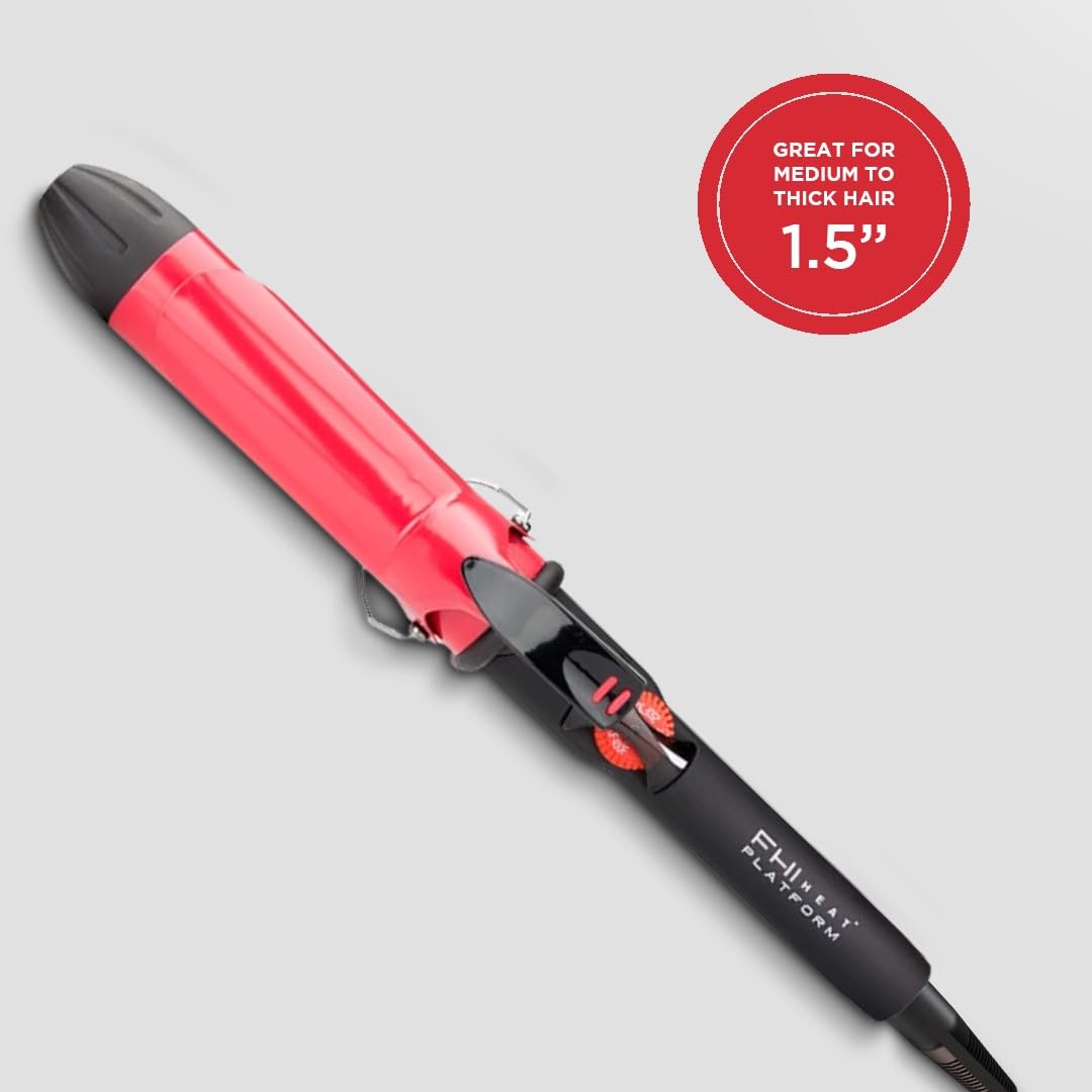 Lavender FHI Heat Platform Bounce Pro Curling Iron Tourmaline Ceramic 1 & 1/2"