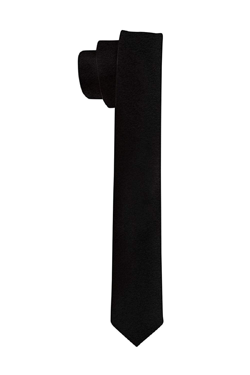 Black Alcove Men's/Boys Slim Tie For Party And Occasions, Multicolour, Free Size