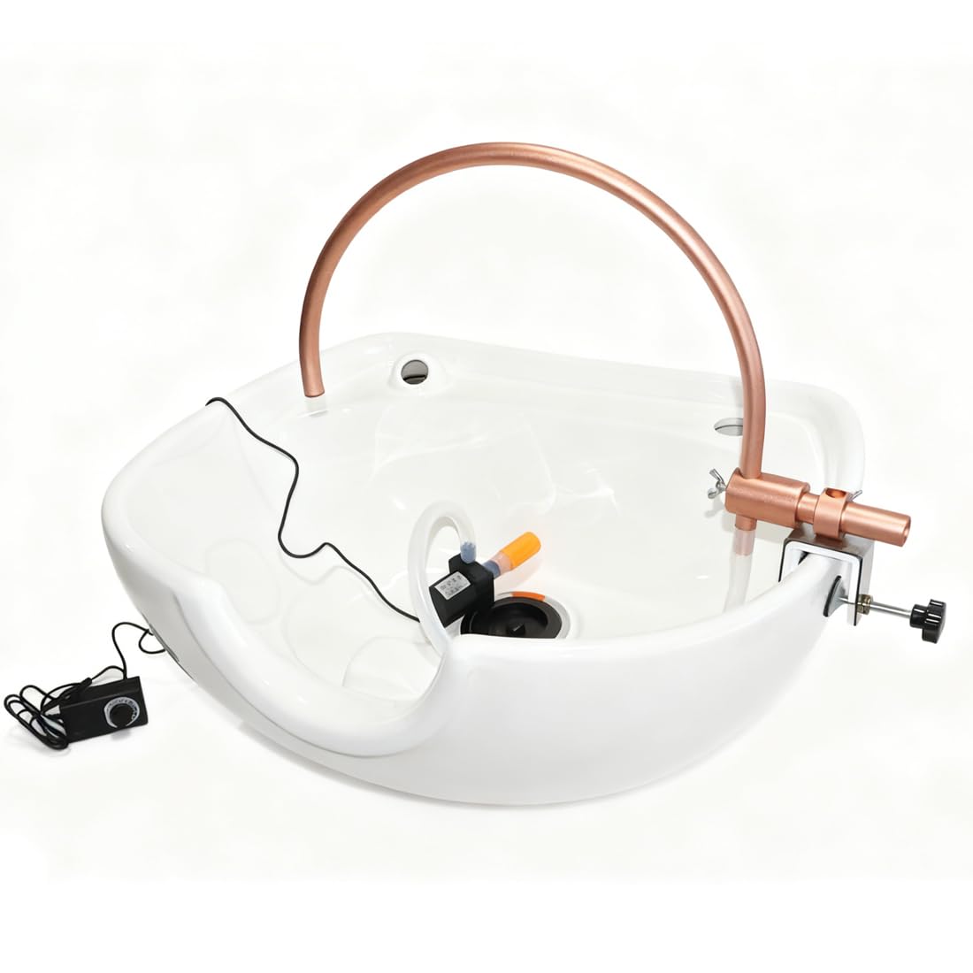 White Smoke Head Spa Tool for Water Circulation, Hair Salon Equipment At Home, Shampoo Sink Accessories, Portable and Adjustable, Waterfall