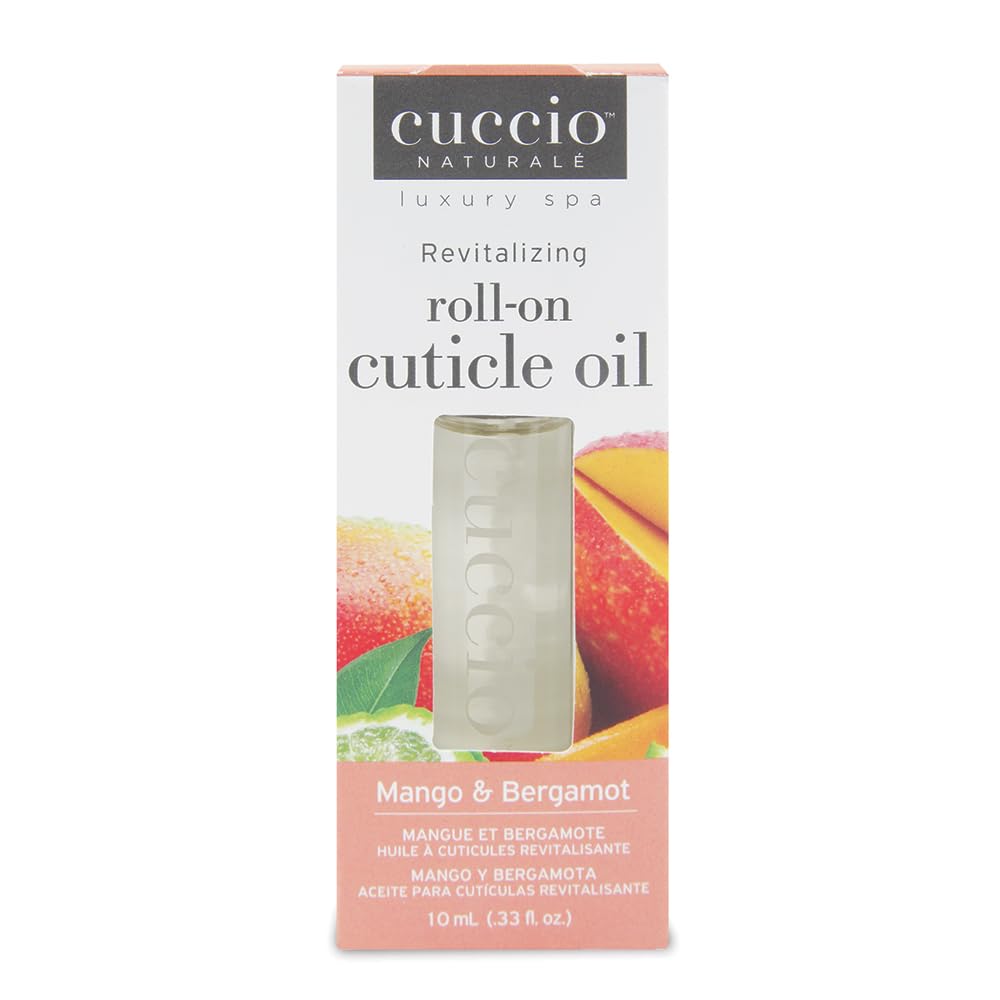 Lavender Cuccio Naturale Mango & Bergamot Roll-On Cuticle Oil – 0.33 fl oz – Nourishing Hydration Treatment for Dry Cuticles & Nails – Fast-Absorbing, Non-Greasy Formula with Jojoba & Vitamin E