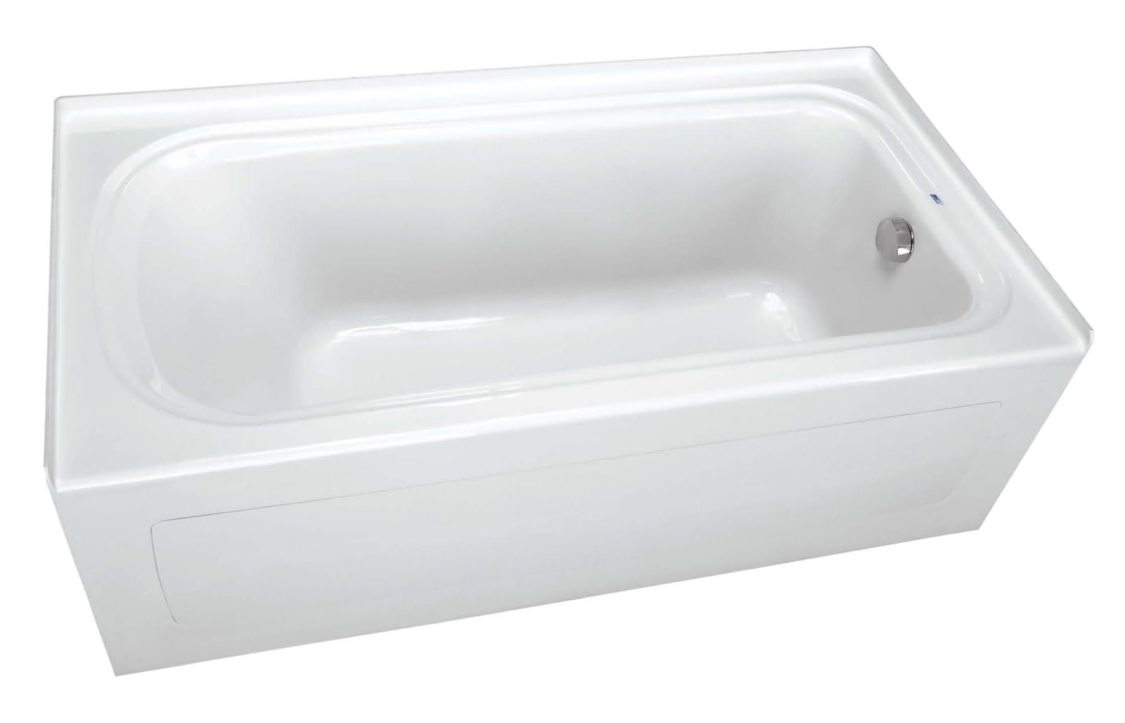 White Smoke PROFLO PFS7242RSK Hillsboro 72" x 42" Three Wall Alcove Acrylic Soaking Tub with Right Drain and Overflow - White