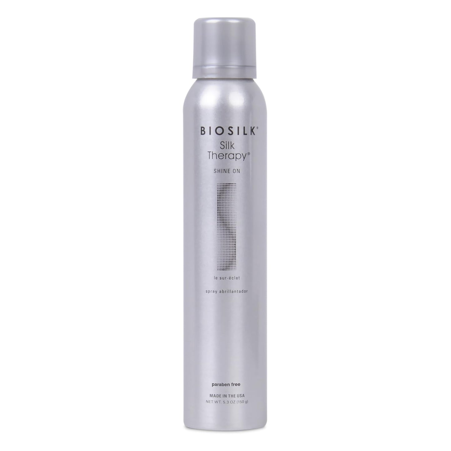 Gray BioSilk Silk Therapy Shine On, Hairspray For Controlling Frizz & Providing Brilliant Shine, Sulfate, Paraben, & Cruelty-Free, 5.3 Oz