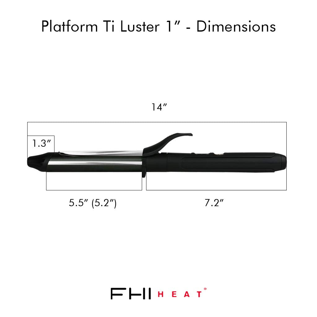 White Smoke FHI Heat Platform Ti Luster - Titanium Professional 1” Curling Iron