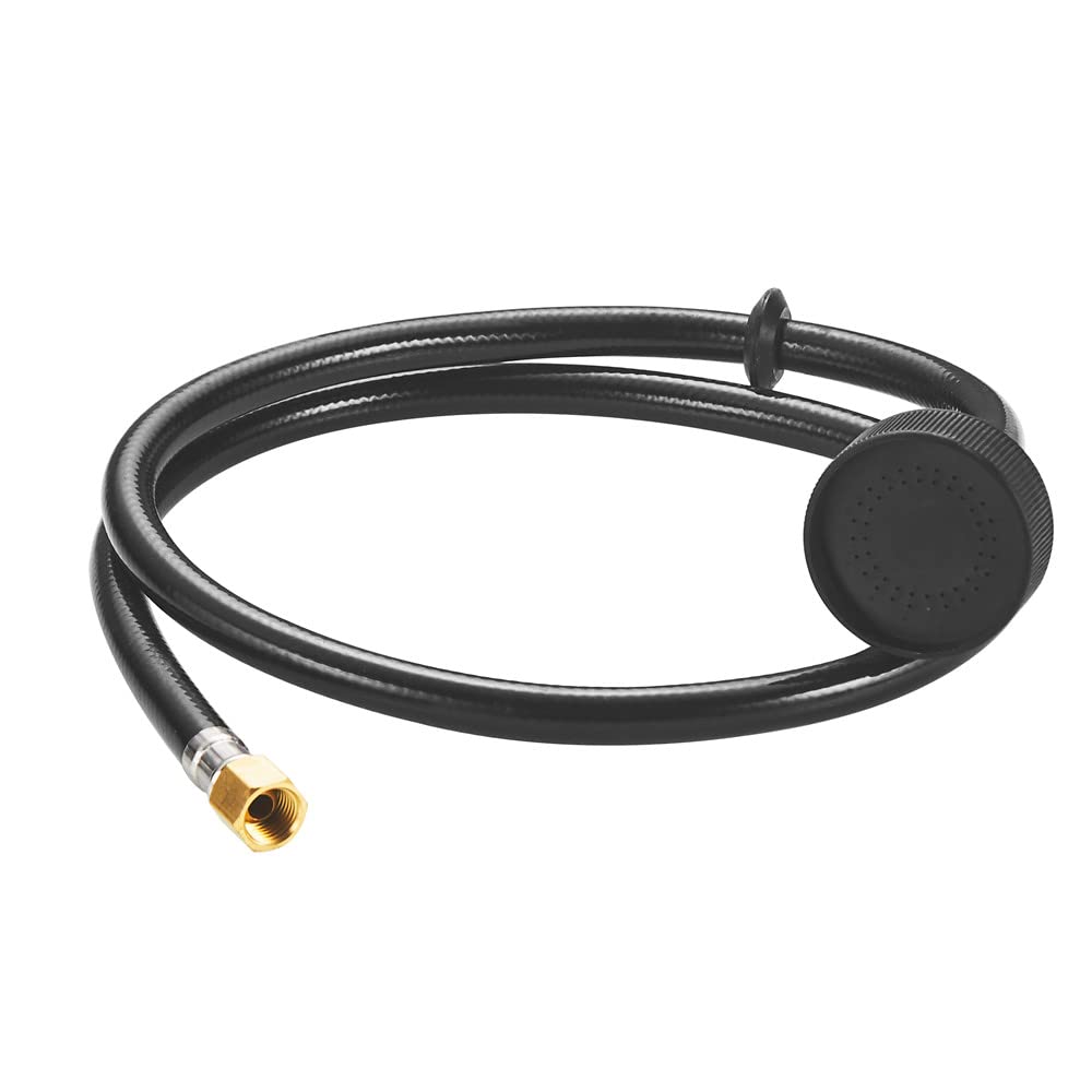 White Smoke Weirun Shampoo Bowl Sink Hose with Sprayer,Salon Hose Spray Head Attachment for Vacuum Breaker,Shampoo Bowls Hose for Salons Sink,1/4" Nut Black