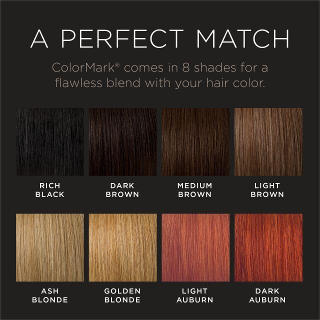 Black ColorMark Pro Rich Black Liquid Gray Root Touch Up Wand Applicator, Real Hair Color