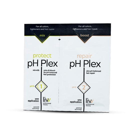 Lavender LIW pH Plex Steps 1&2 Protect & Repair Hair Care Treatment - Use with Home Hair Color & Bleach Products - Salon Quality Professional Results at Home - 1 Sachet of Steps 1 & 2