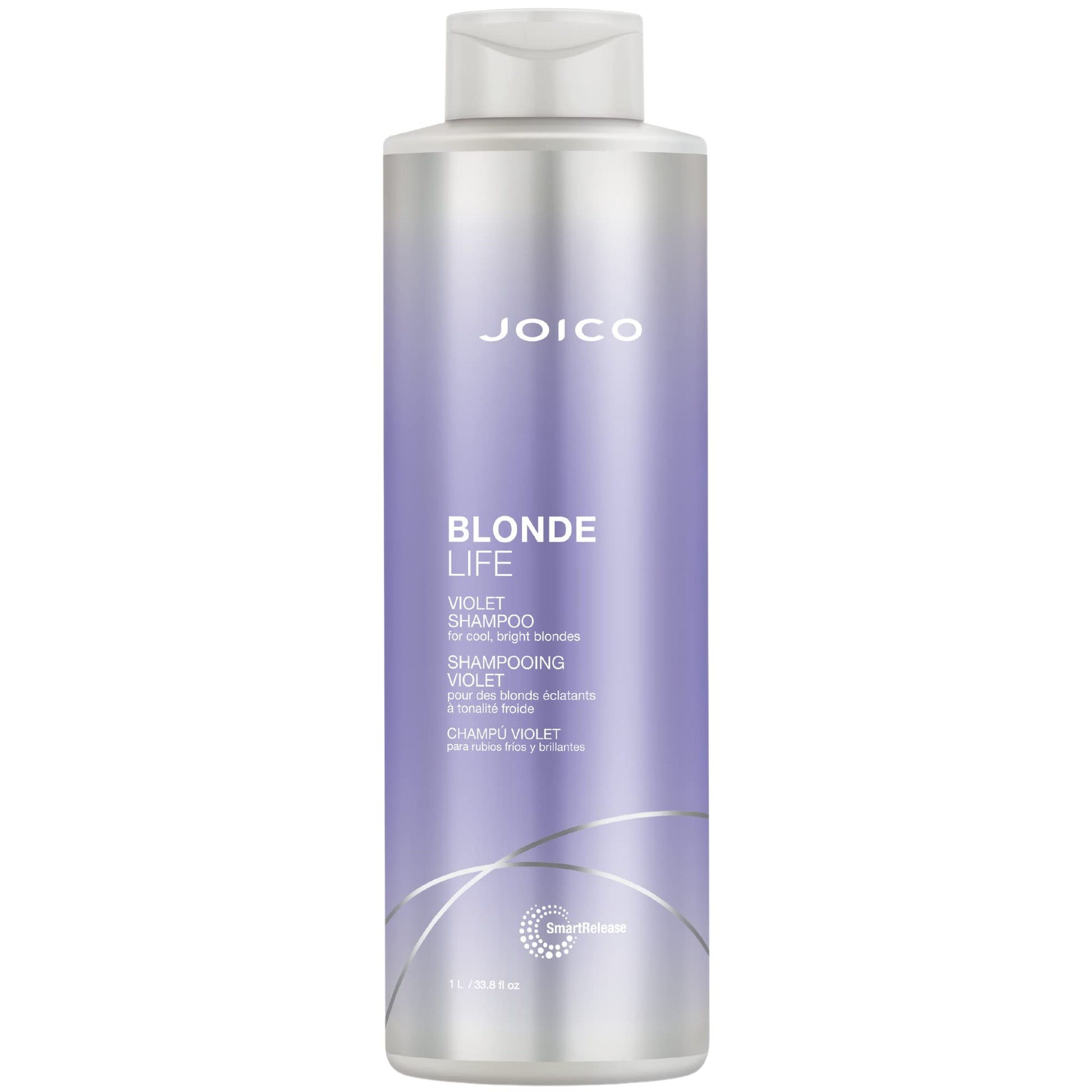 Dark Gray Joico Blonde Life Violet Shampoo | For Cool & Bright Blonde Hair | Neutralize Brassy Tones | Banish Yellow Tones | Boost Shine | Sulfate Free | With Monoi & Tamanu Oil | 33.8 Fl Oz