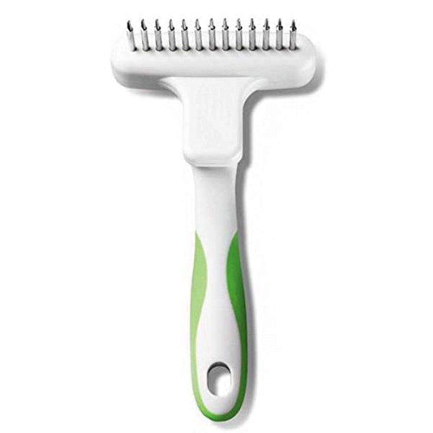 White Smoke Andis 65735 Flexible Single Row Dog Brush - Removes Unwanted Shedding Hair with 360 Rotating or 13 Long Teeth - Promotes Healthy Skin & Glowing Coat - Ideal for Small to Medium Dogs - White