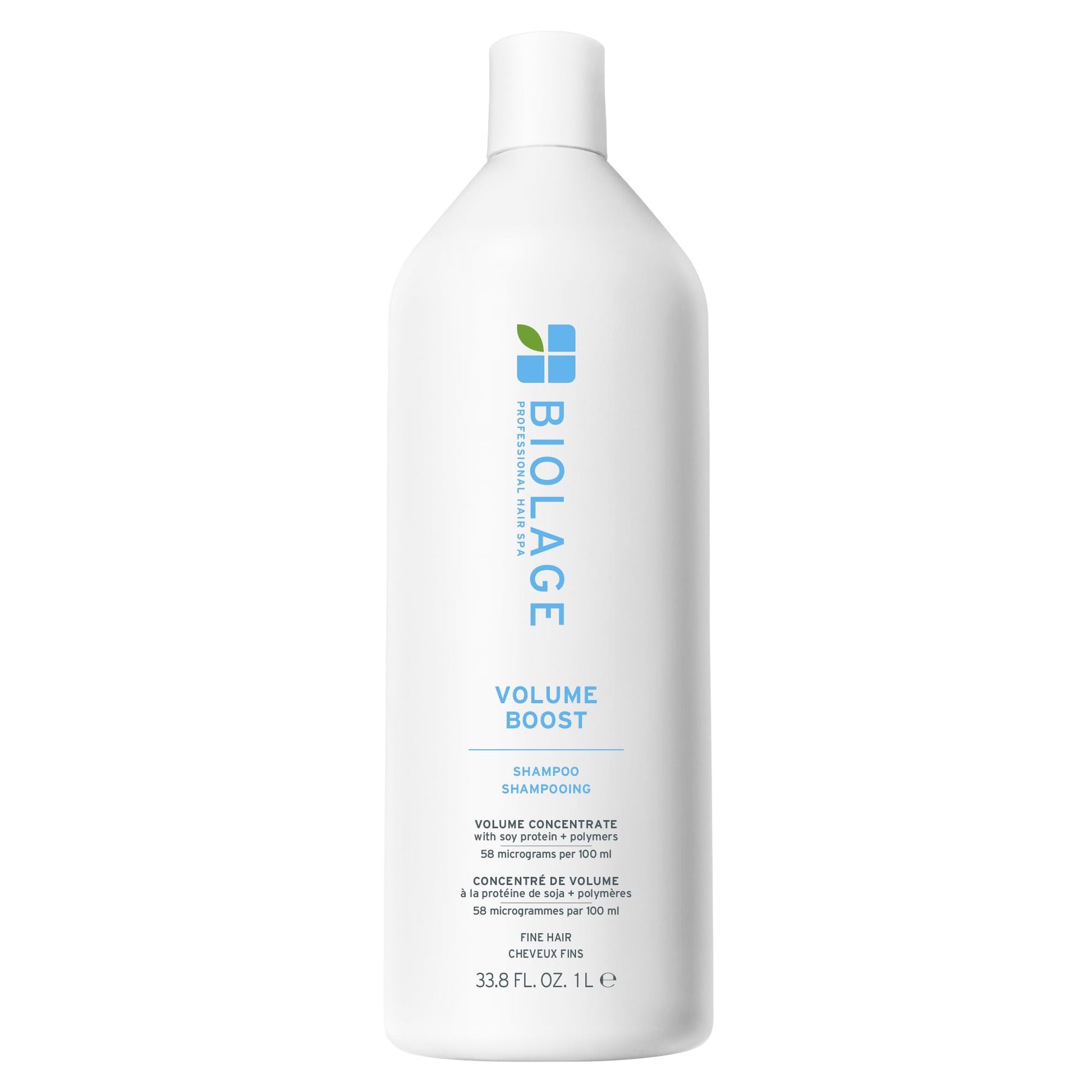 White Smoke Biolage Volume Boost Shampoo - Long-Lasting Volume, Gently Cleanses, Adds Lightweight Shine To Fine Hair, Soy Protein & Polymers, Vegan, Paraben-Free, 33.8 Fl Oz