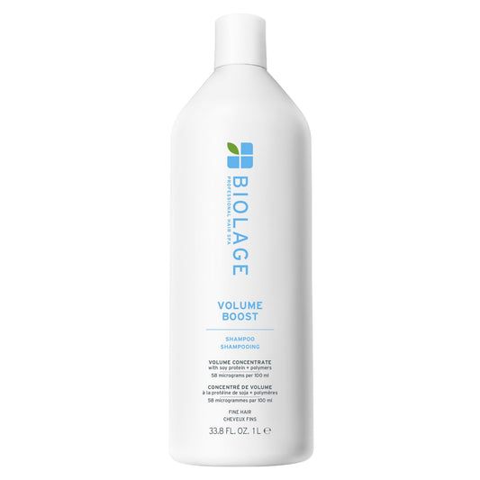 White Smoke Biolage Volume Boost Shampoo - Long-Lasting Volume, Gently Cleanses, Adds Lightweight Shine To Fine Hair, Soy Protein & Polymers, Vegan, Paraben-Free, 33.8 Fl Oz