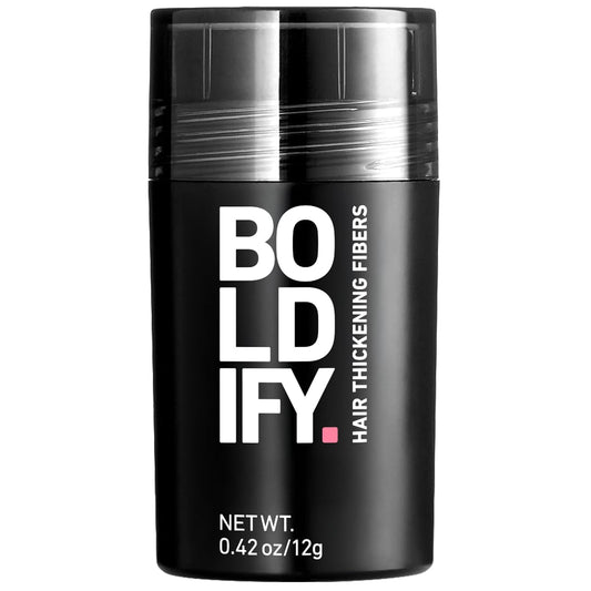 Black BOLDIFY Hair Fibers (12g) - Fill In Thinning and Fine Hair for an Instantly Fuller, Thicker Look - 14 Shades for Women & Men - Medium Brown