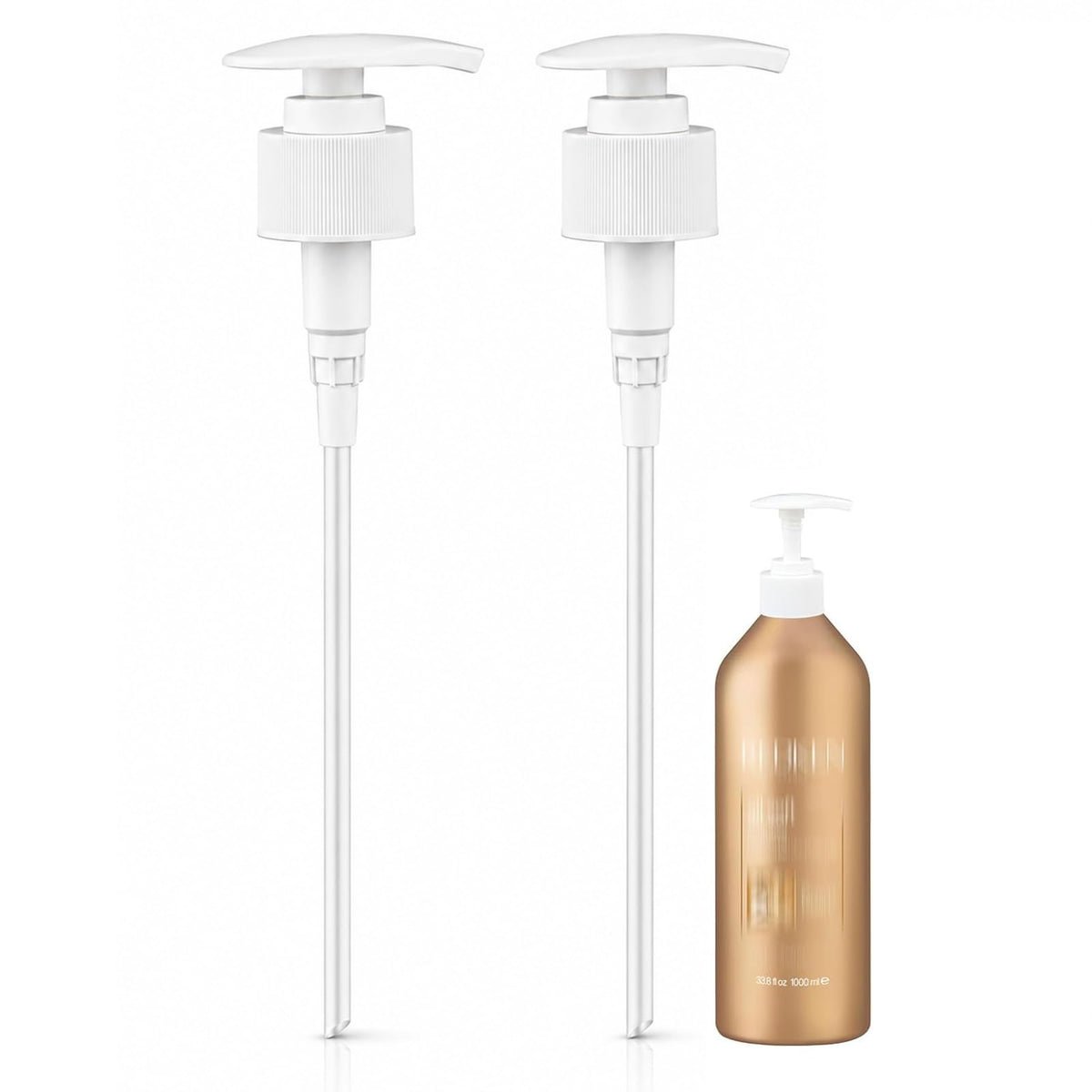 White Smoke Liter Pump for Redken Shampoo/Conditioner, 1 L/33.8 Fl Oz Bottles,，2 Pack