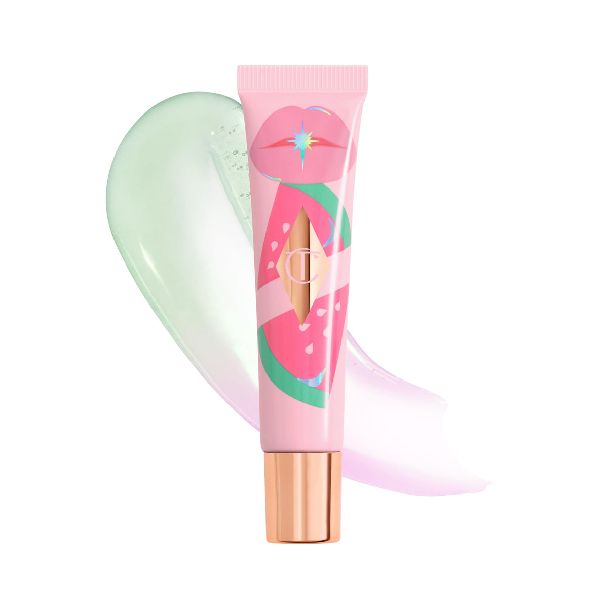 White Smoke Charlotte Tilbury Healthy Glow Nectar Lip Oil - Sheer Tinted Lip Gloss Oil