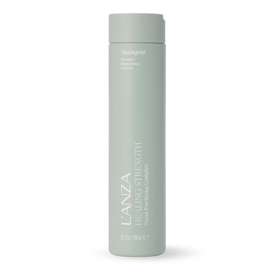 Gray L'ANZA Healing Strength Shampoo For Dry, Damaged Hair, Anti Aging Daily Shampoo that Strengthens, Repairs Damage, Moisturizing, Boosts Shine, Color Safe Anti-Humidity, Sulfate Free (10.1 Fl Oz)