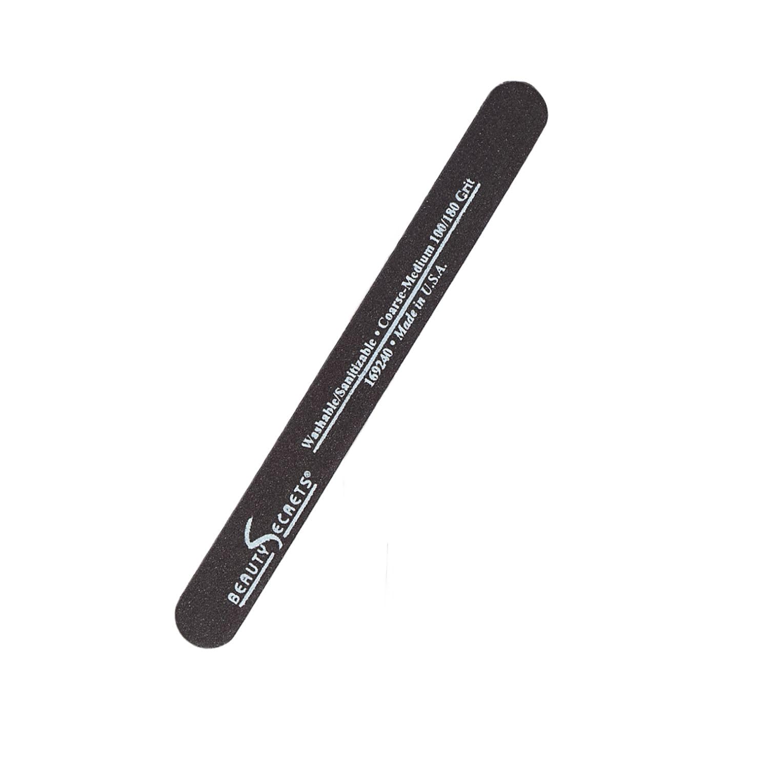 White Smoke Beauty Secrets Drip & Clog Proof Nail Glue (1 Pack) Bundled with Nail File Black Cushion Medium Coarse 180/100 Grit by Beauty Secrets