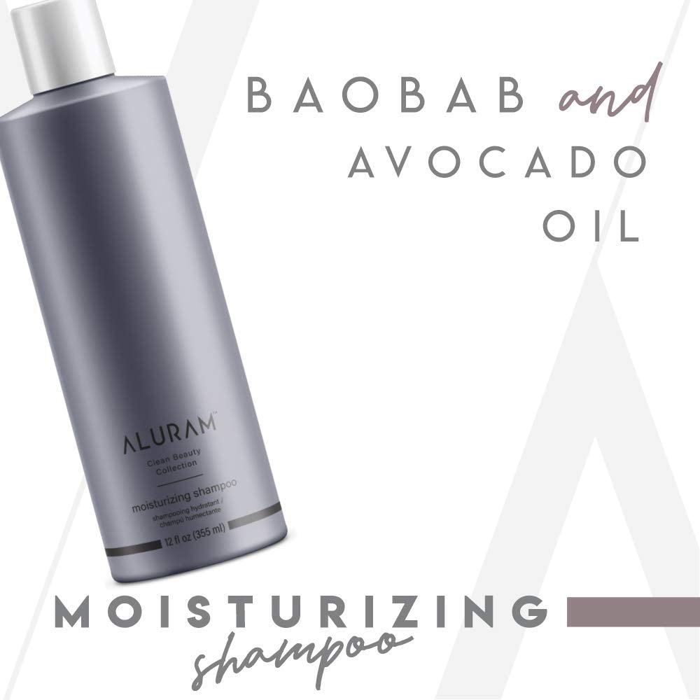 White Smoke ALURAM Coconut Water Based Moisturizing and Hydrating Hair Shampoo & Conditioner Set, 33.8 Fl Oz