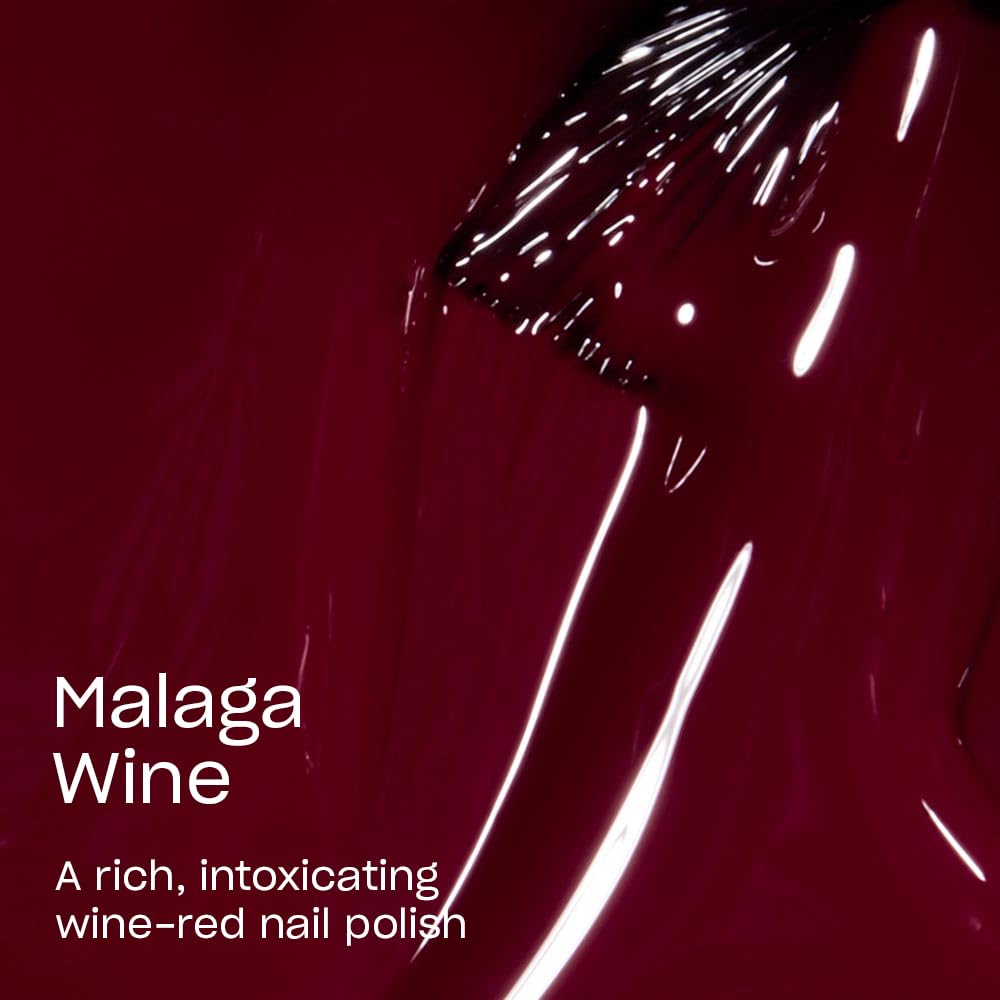 Dark Red OPI Nail Lacquer Malaga Wine | Opaque Dark Red Crème Chip Resistant Nail Polish | Fast Drying, Streak Free