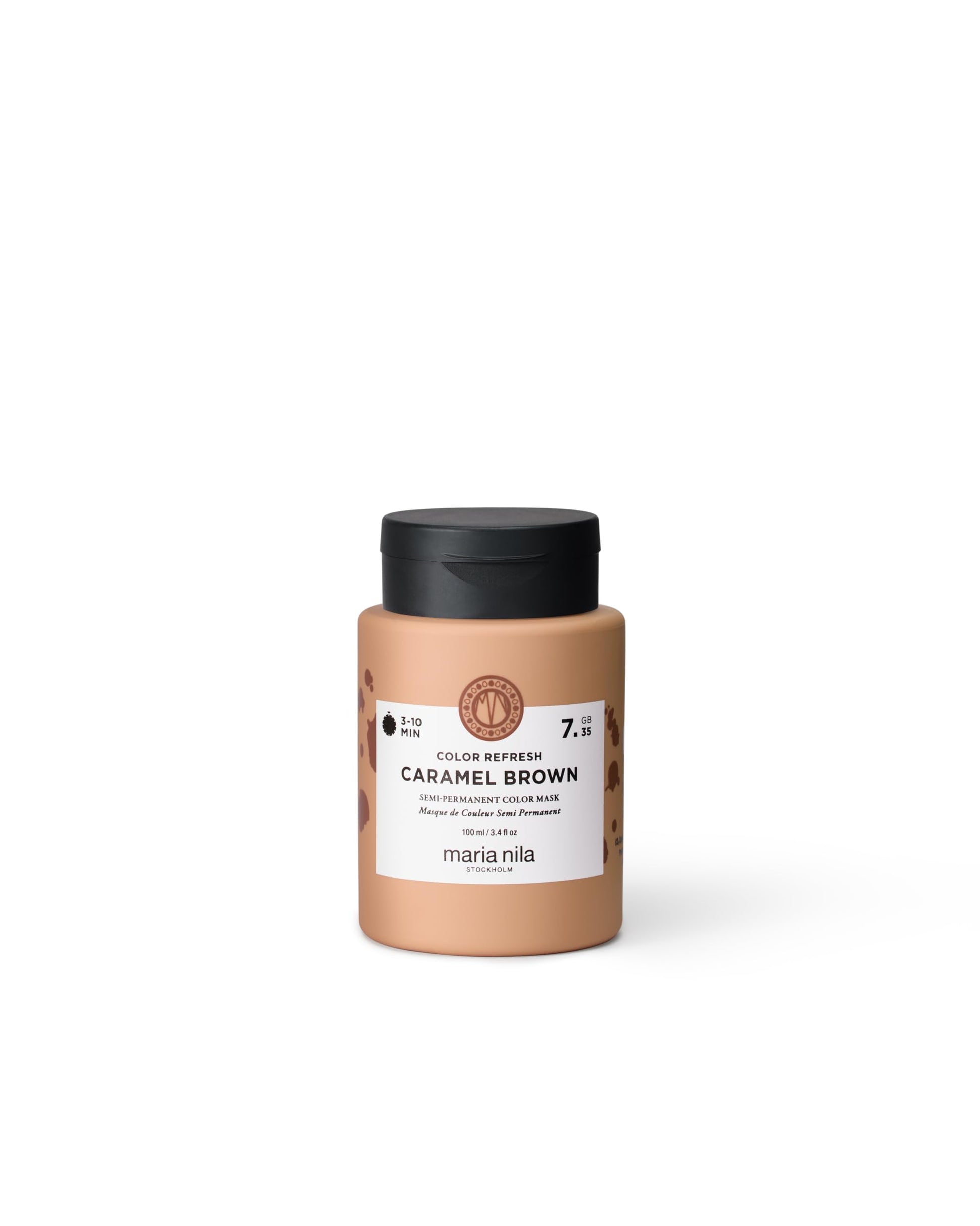 White Smoke Maria Nila Color Refresh, Caramel Brown 3.4 Fl Oz, Warm Copper-toned Caramel Brown Hair Mask, Semi-Permanent Pigments, 100% Vegan & Sulfate/Paraben free