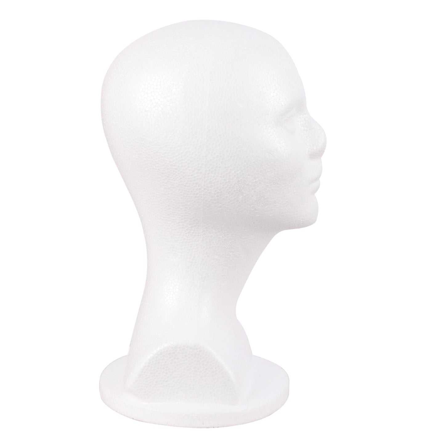 White Smoke MapofBeauty Male Foam Mannequin Head Styrofoam wig Display Stand Hats Masks Wigs Making Styling Manikin Head (White)