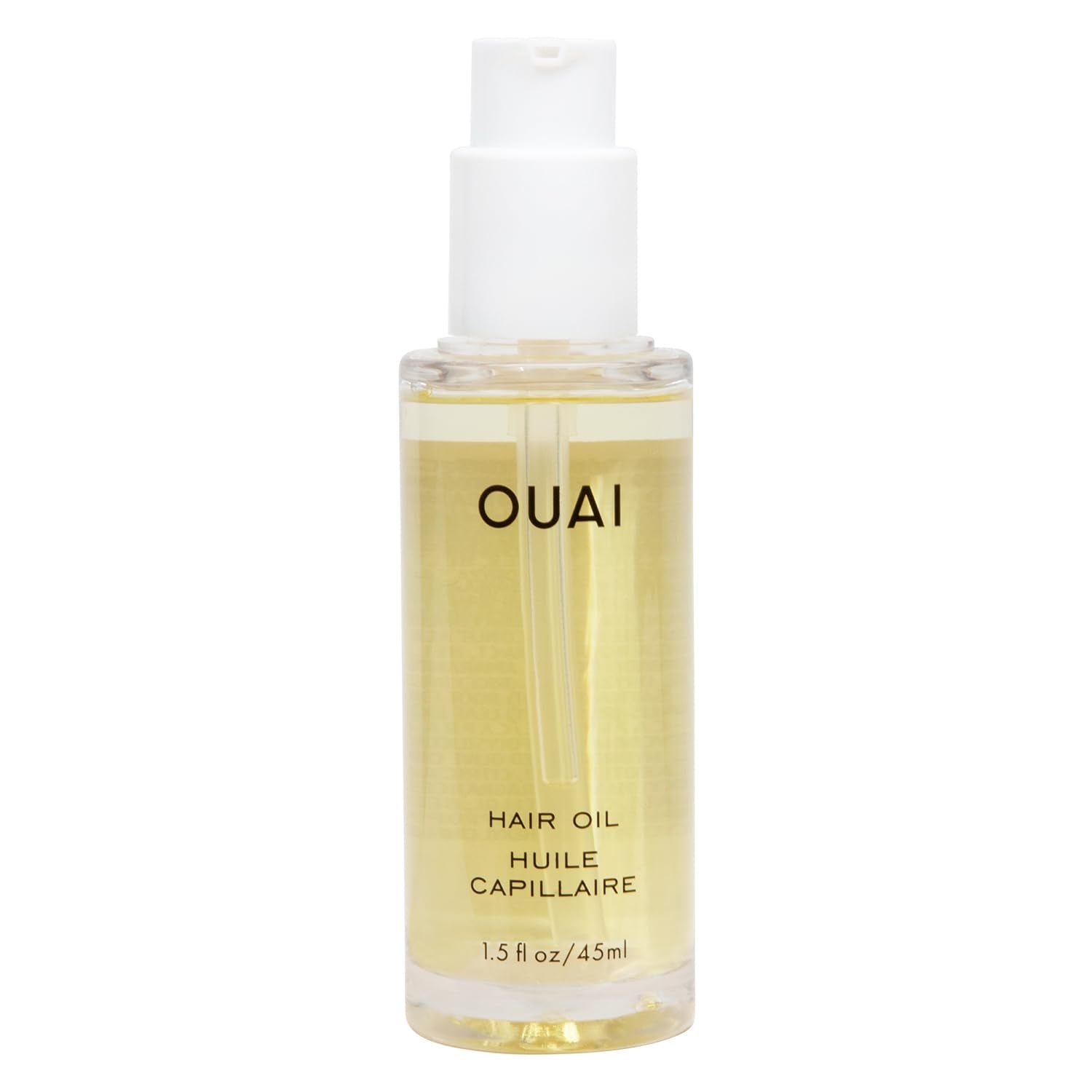 White Smoke OUAI Hair Oil - Hair Heat Protectant Oil for Frizz Control - Adds Shine and Smooths Split Ends - Color Safe Formula - Paraben, Phthalate and Sulfate Free (1.5 fl oz)