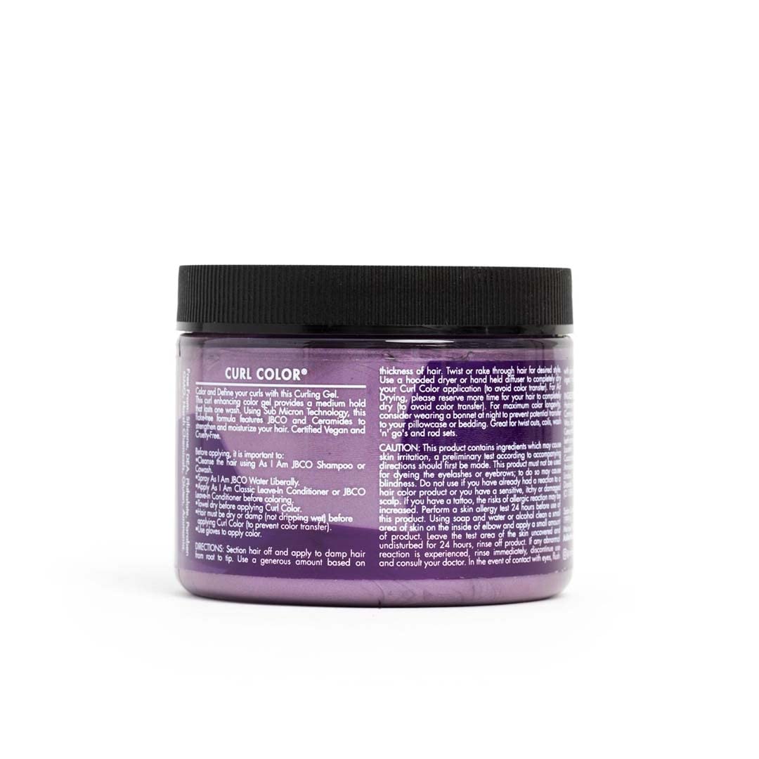 Black As I Am Curl Color - 6 ounce & Curling Gel Temporary Medium Hold Vegan Cruelty Free
