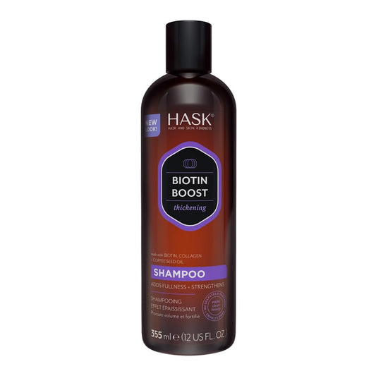 White Smoke HASK Biotin Boost Thickening Shampoo, 12 Fl Oz