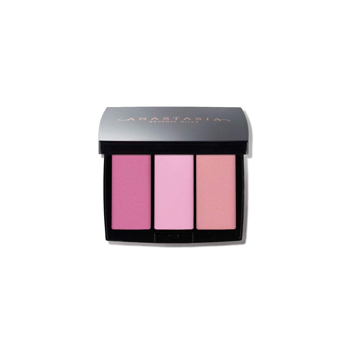 Black Anastasia Beverly Hills Blush Trio - Essential High-Pigment Blush Compact, Seamlessly Blendable Powder Formula for Sculpting and Brightening Cheeks