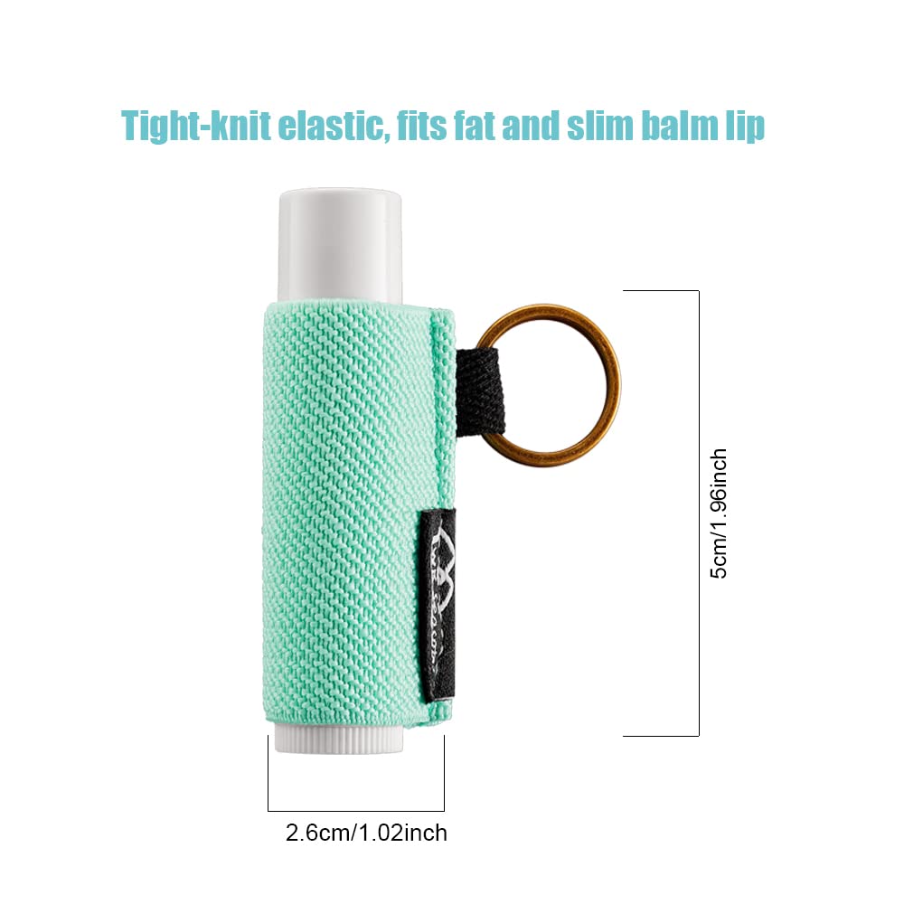 White Smoke WK IEASON Lip Balm Holder Keychain for LANEIGE, Summer Fridays, Small Christmas Gifts Stocking Stuffers for Teen Girls, Lip Gloss Holder Compatible With Chapstick, Burt's Bees Elastic Lipstick Holder