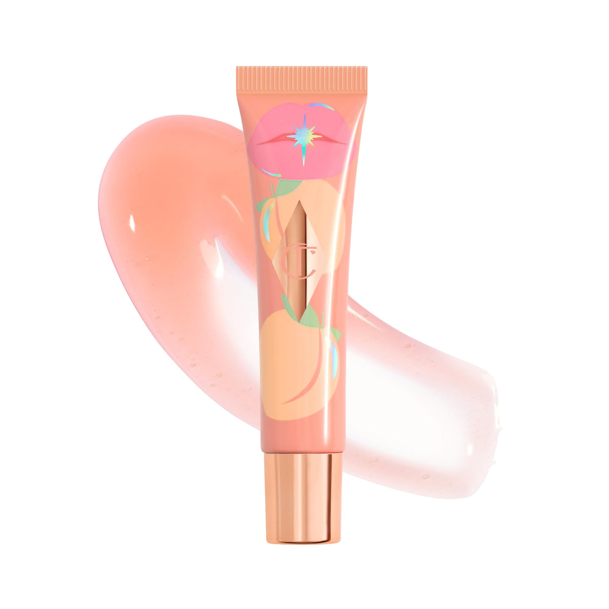 White Smoke Charlotte Tilbury Healthy Glow Nectar Lip Oil - Sheer Tinted Lip Gloss Oil