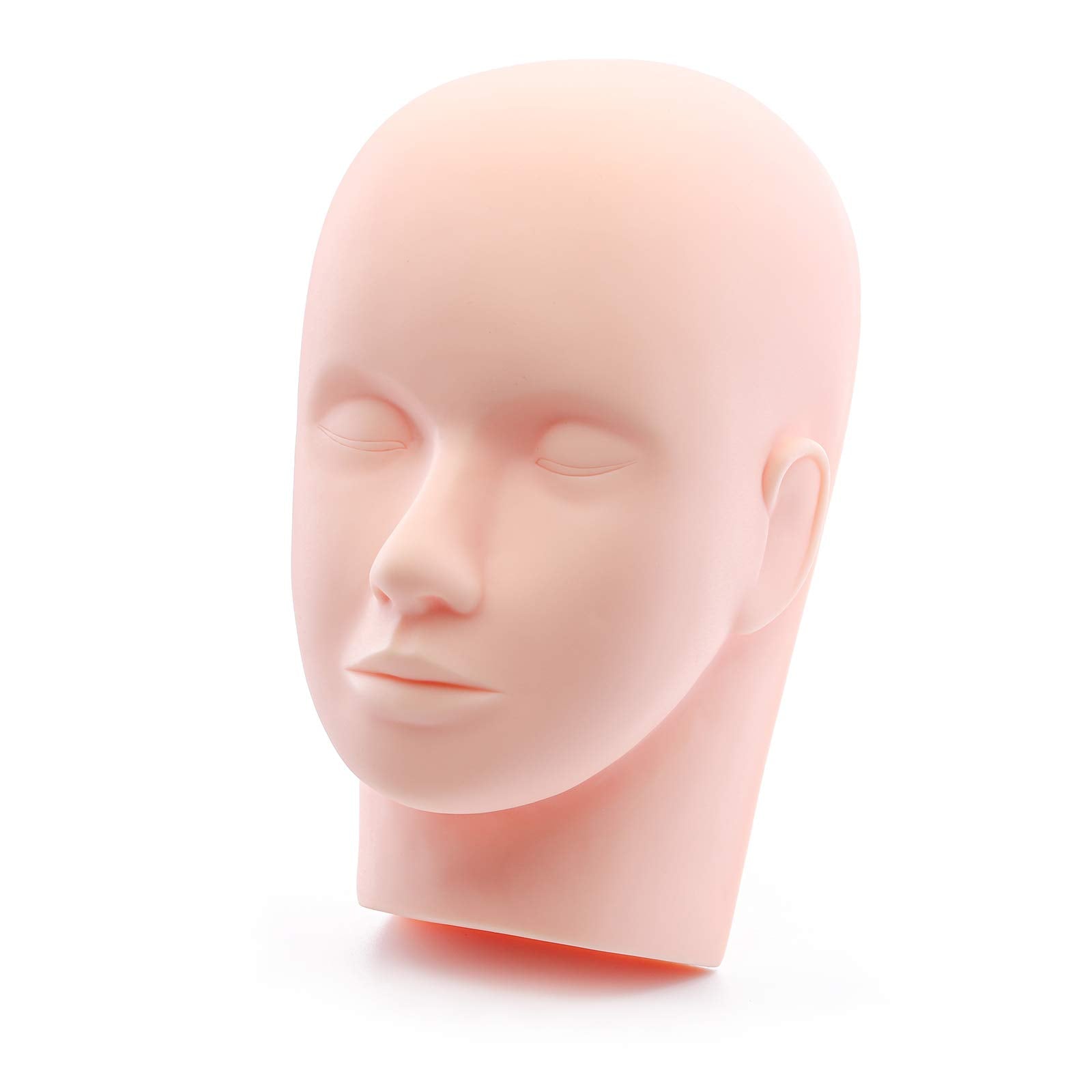 White Smoke Foraineam 4-Pack Practice Training Head Rubber Cosmetology Mannequin Doll Face Head For Eyelashes Makeup Massage Practice