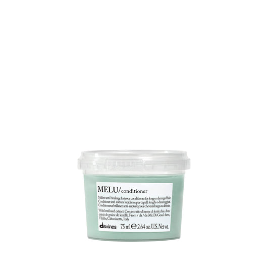 White Smoke Davines MELU Conditioner, Nourishing Light Anti-Breakage Emollient Formula for Long or Damaged Hair - Smooths and Softens Split Ends Weightless with Lentil Seeds, Travel Size, 2.54 Fl Oz