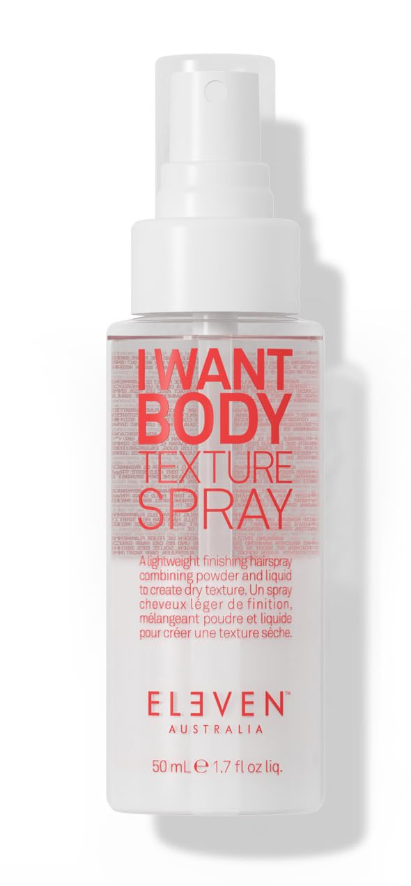 Light Gray ELEVEN AUSTRALIA I Want Body Texture Spray, Fine to Medium Hair