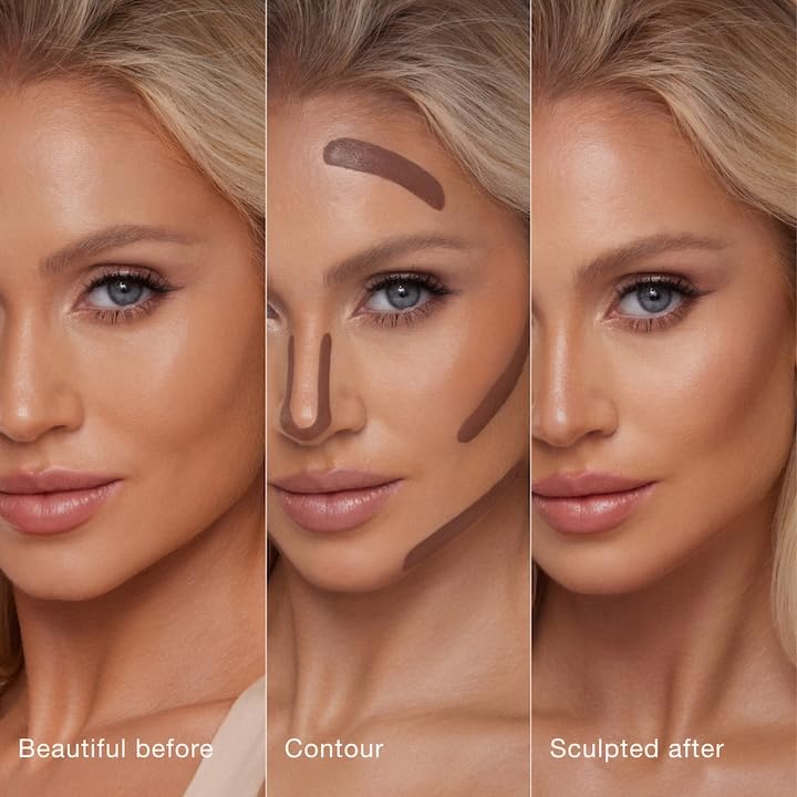 Rosy Brown Charlotte Tilbury Hollywood Liquid Contour Wand - Easy-to-Use Contour Stick & Liquid Bronzer for Sculpting & Shaping - Leaves a Natural-Looking Sculpted Finish
