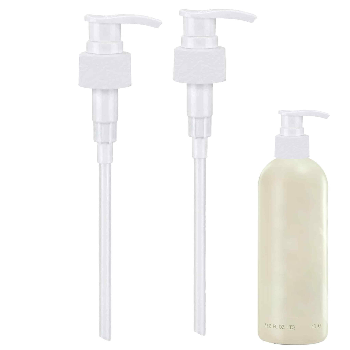 White Smoke 2 Pack Liter Pump for Aveda Shampoo and Conditioner 33.8 oz Bottles, Liter Shampoo Pump for Aveda, Pump for Shampoo Bottle 33.8 oz Pumps Dispenser
