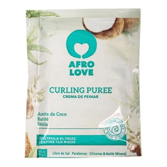 Light Gray Afro Love Curl Cream for Curly & Wavy Hair,Defines & Hydrates with Coconut & Shea Butte, Frizz Control & Moisture, Sulfate-Free,Paraben-Free (8oz)