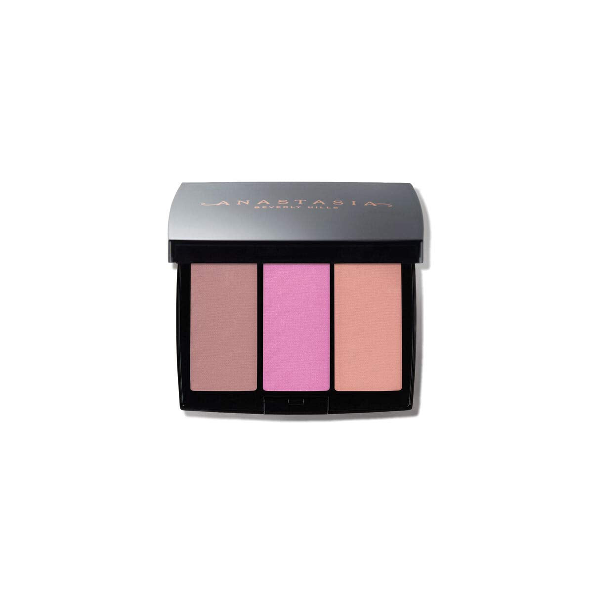Black Anastasia Beverly Hills Blush Trio - Essential High-Pigment Blush Compact, Seamlessly Blendable Powder Formula for Sculpting and Brightening Cheeks