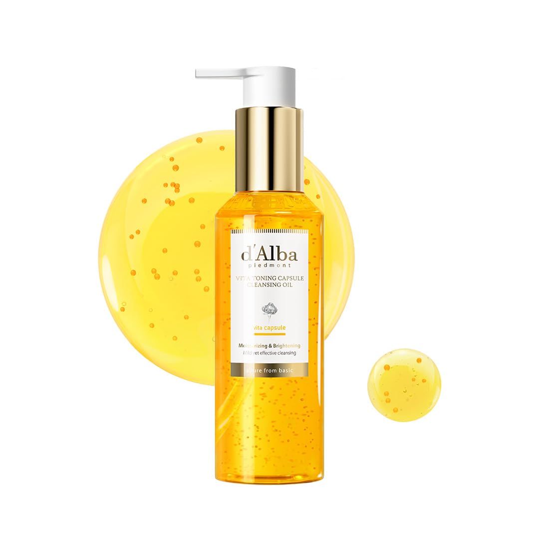 White Smoke d'alba Piedmont Vita Toning Capsule Cleansing Oil (5.07 fl oz.), Vegan Skincare, Deep Cleansing Face Oil with Vitamin C, Glutathione & White Truffle, Makeup Remover, Pore Care