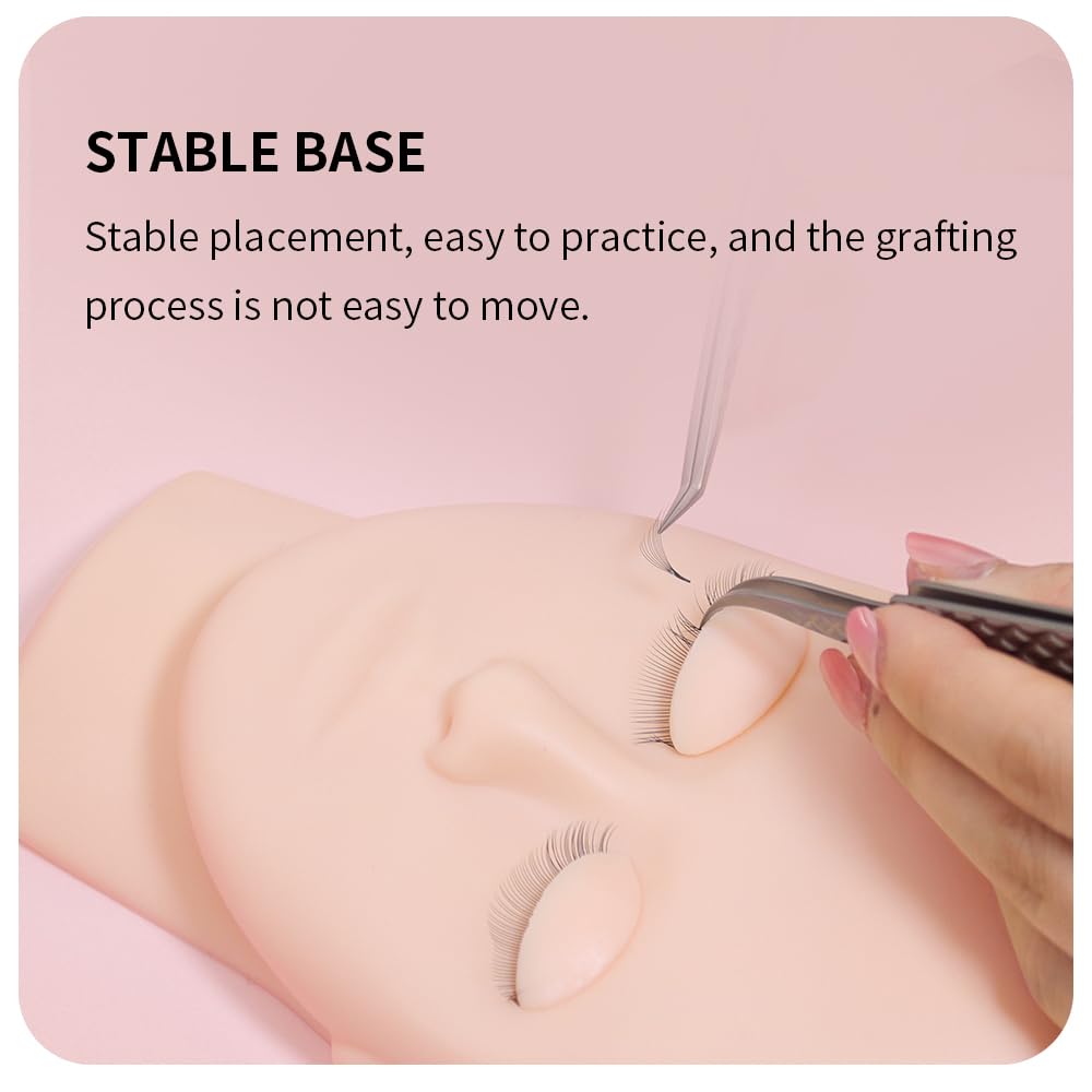 Thistle ANNAFRIS Lash Mannequin Head, Eyelash Extension Mannequin Head with Replaceable Eyelids, Premium Silicone Material, Skin Color