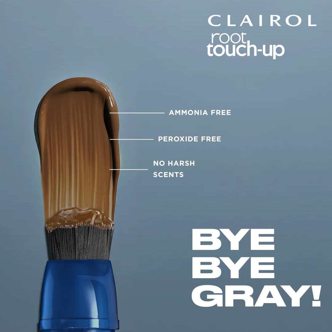Light Slate Gray Clairol Root Touch-Up Semi-Permanent Hair Color Blending Gel, 6 Light Brown, Pack of 1