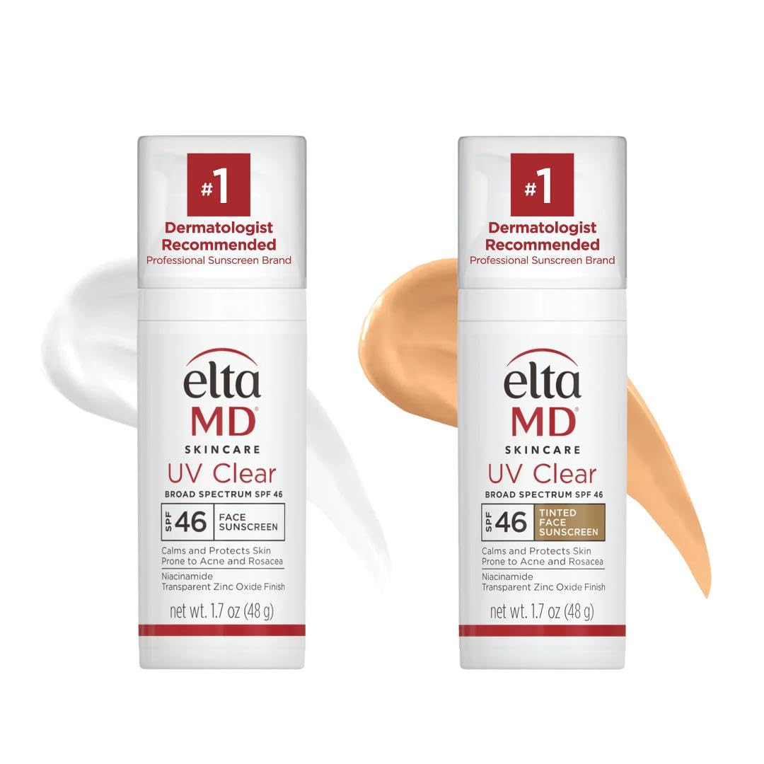 White Smoke EltaMD UV Clear Face Sunscreen SPF 46, Oil-Free Sunscreen with Zinc Oxide, Dermatologist Recommended