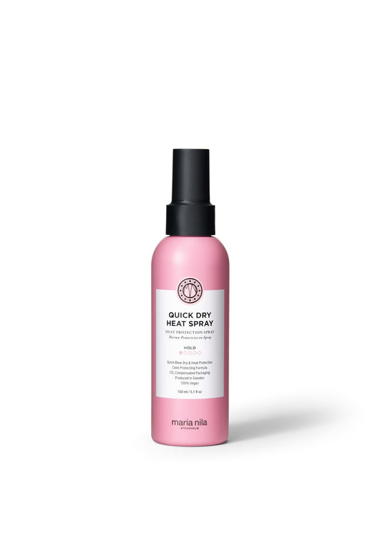 White Smoke Maria Nila Quick Dry Heat Spray, Minimizes Drying Time, 100% Vegan & Sulfate/Paraben free, 5.1 Fl Oz