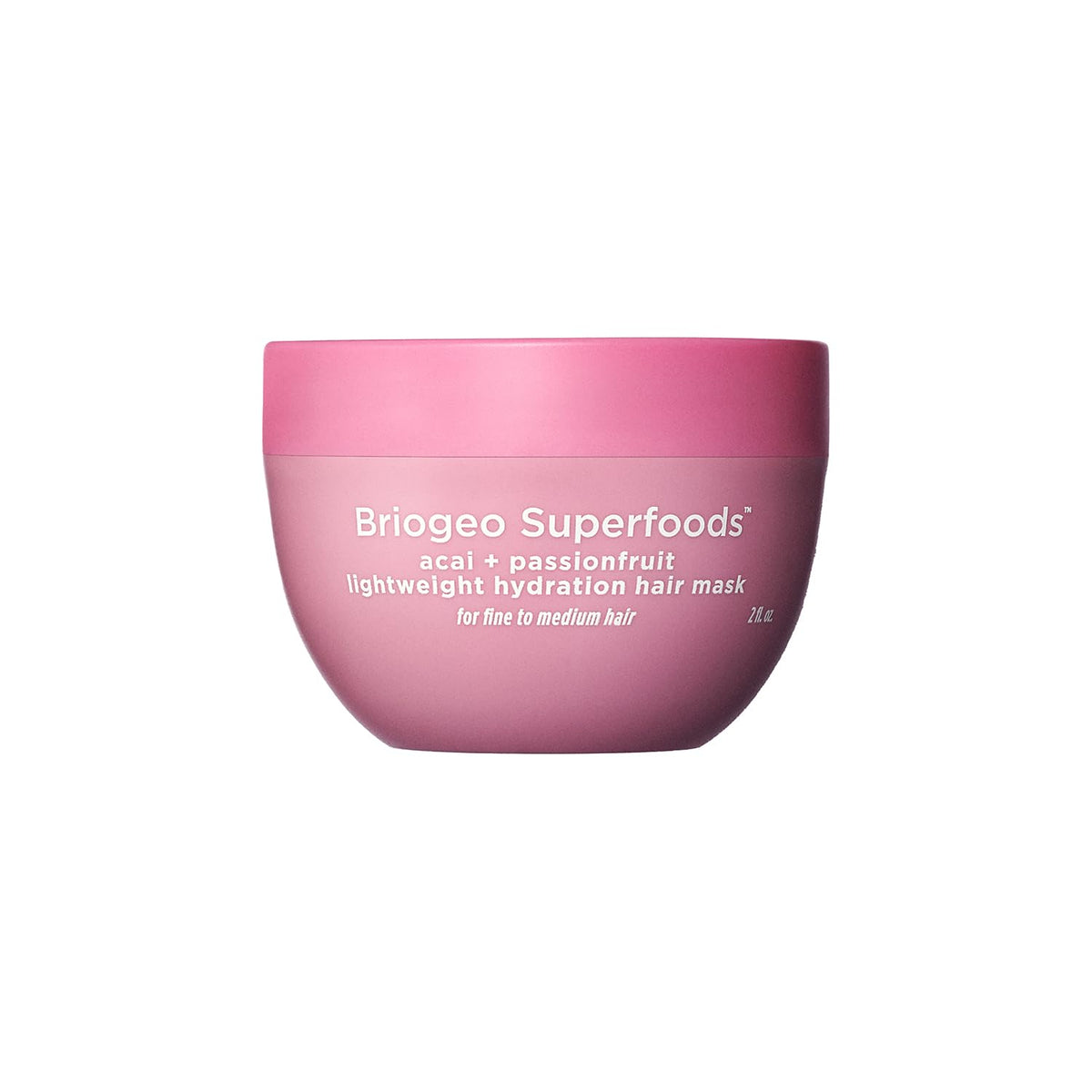 Light Pink Briogeo Superfoods Acai + Passionfruit Lightweight Hydration Hair Mask – Deep Conditioner for Fine Hair, Boosts Shine & Softness, Weightless Moisture, Vegan & Cruelty-Free