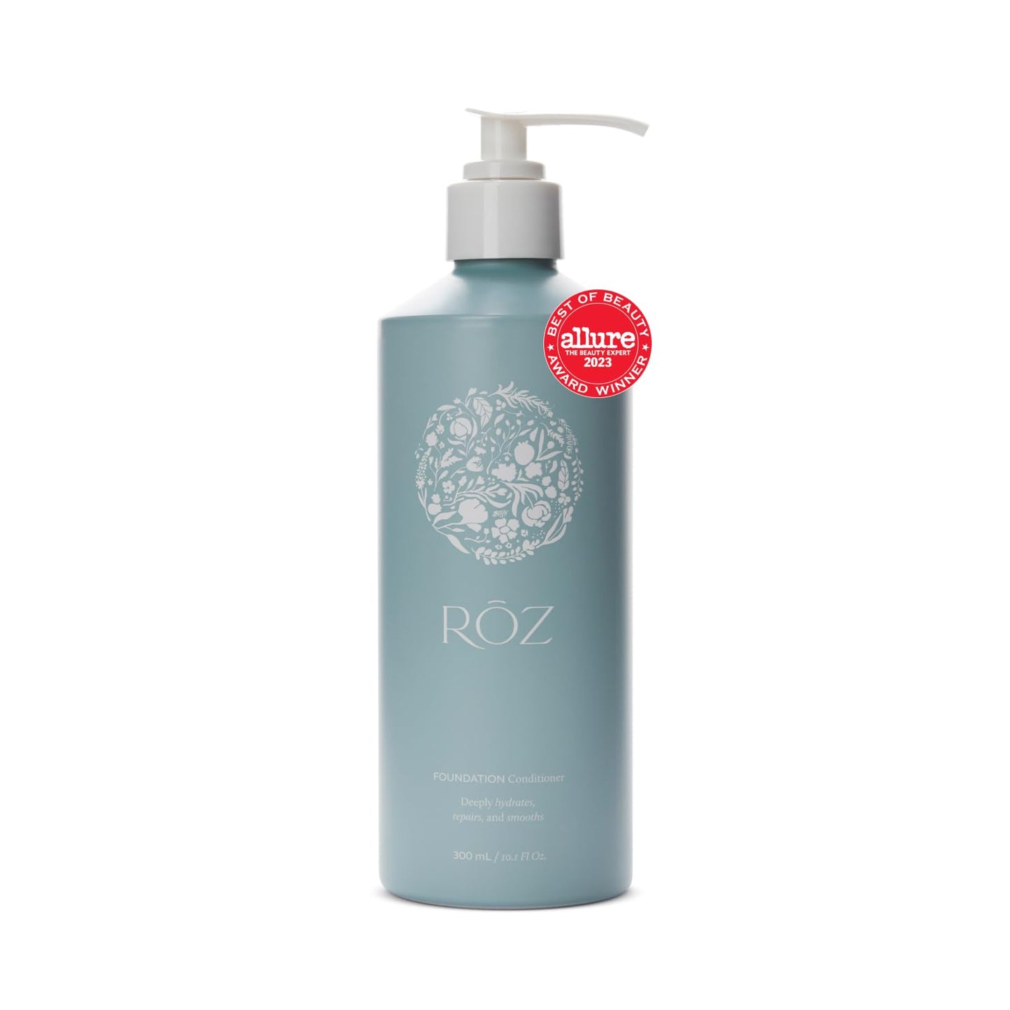 White Smoke RŌZ Foundation Conditioner | For All Hair Types | Soothes, Nourishes | Hydrating Ceramides, Pea Peptides, Avocado Oil, Strengthen, Protect | Vegan, Paraben, SLS, Sulfate-Free | 10.1 oz / 300 mL