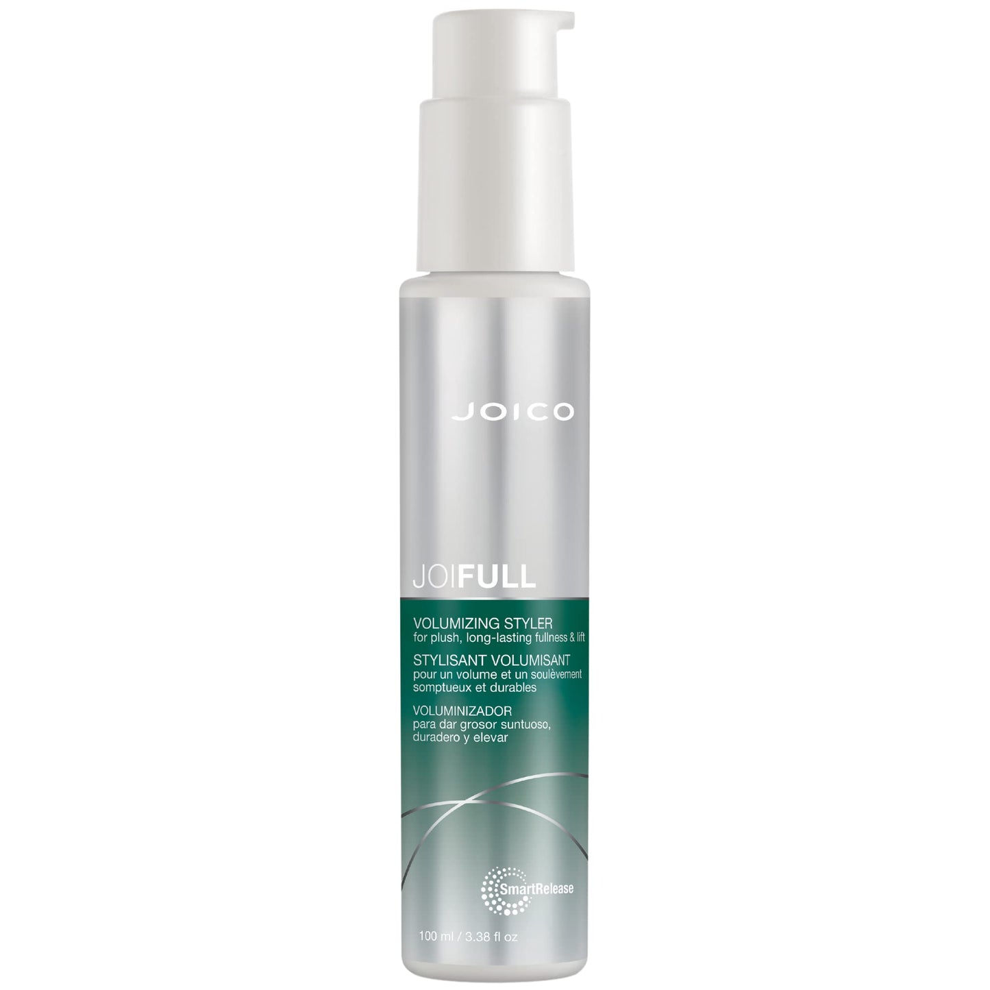 Gray Joico JoiFULL Volumizing Styler | For Fine, Thin Hair | Add Instant Body | Long-Lasting Volume & Texture | Protect Against Pollution | With Rice Protein & Bamboo Extract | 3.38 Fl Oz