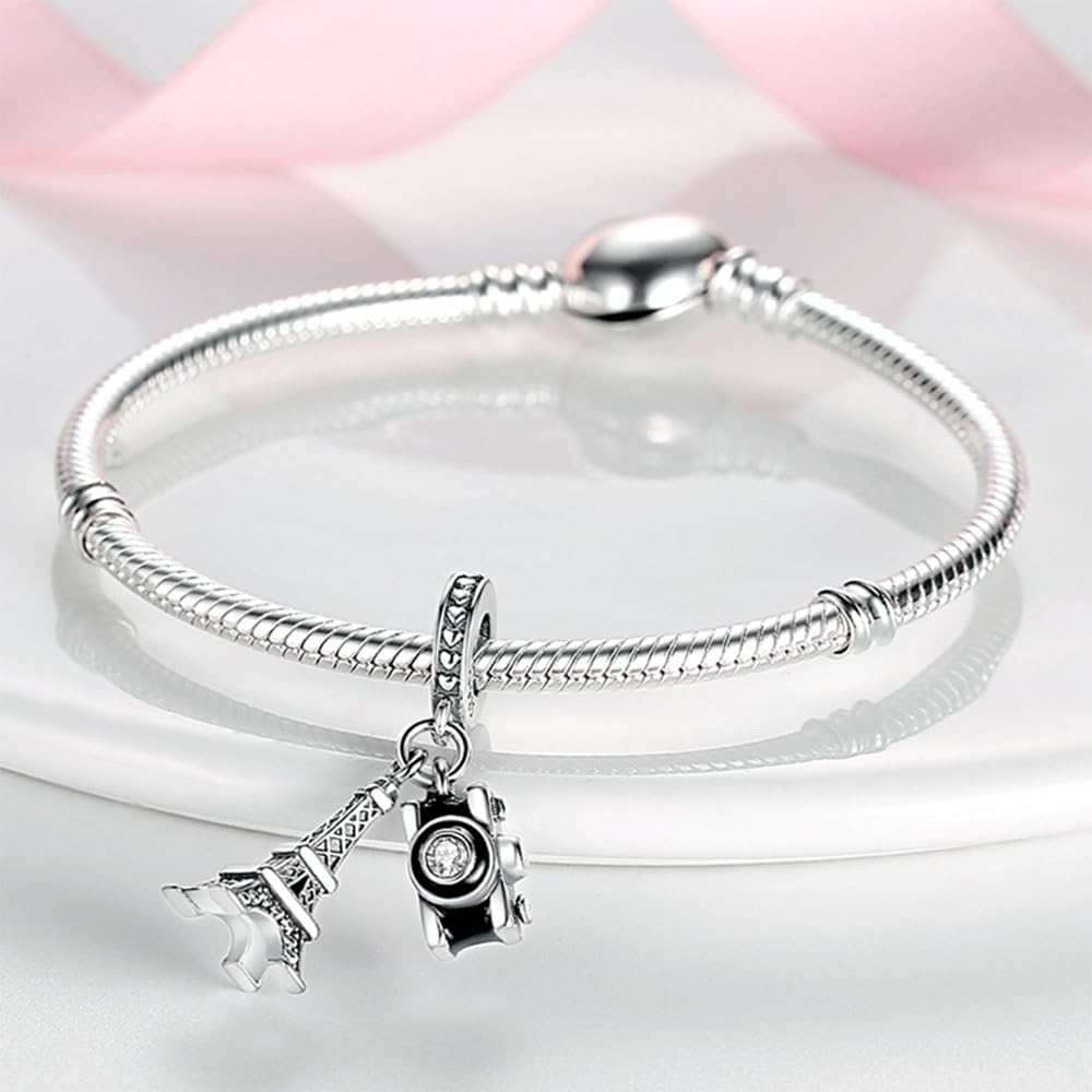 Lavender ChenYuTe 925 Sterling Silver Charms for Bracelets,Happy Family Dangle Pendants Charms Bead fit Pandora Charms Bracelets or Necklaces Jewelry Gift for Womens